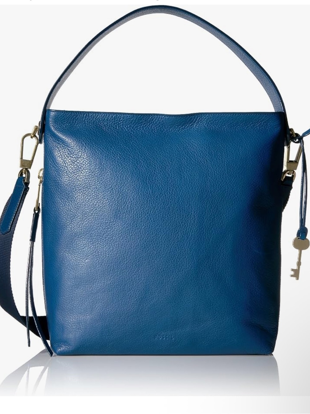 Fossil Leather Maya Hobo Crossbody Glazed Pebbled Bag - Picture 2 of 14